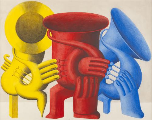 Hans Ticha Bl&auml;ser Rot-Gelb-Blau - LÄKEMÄKER