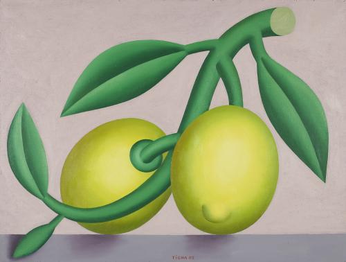 Hans Ticha Zitronen auf rosa Grund - LÄKEMÄKER