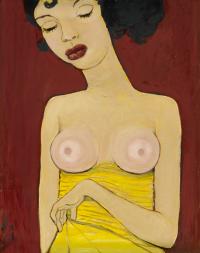 Josef Nowinka - Frau mit roten Lippen