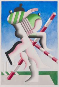 Hans Ticha - Spieler (mit Pfosten)